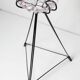 Ashtray on black colored glass stand 1970