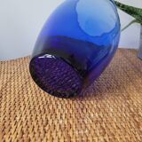 Grand vase bleu cobalt en verre