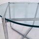 Table d'appoint en verre et chrome de Mies Van Der Rohe pour Knoll, vers 1970