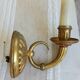 Electrified bronze gold wall sconces... in pairs.