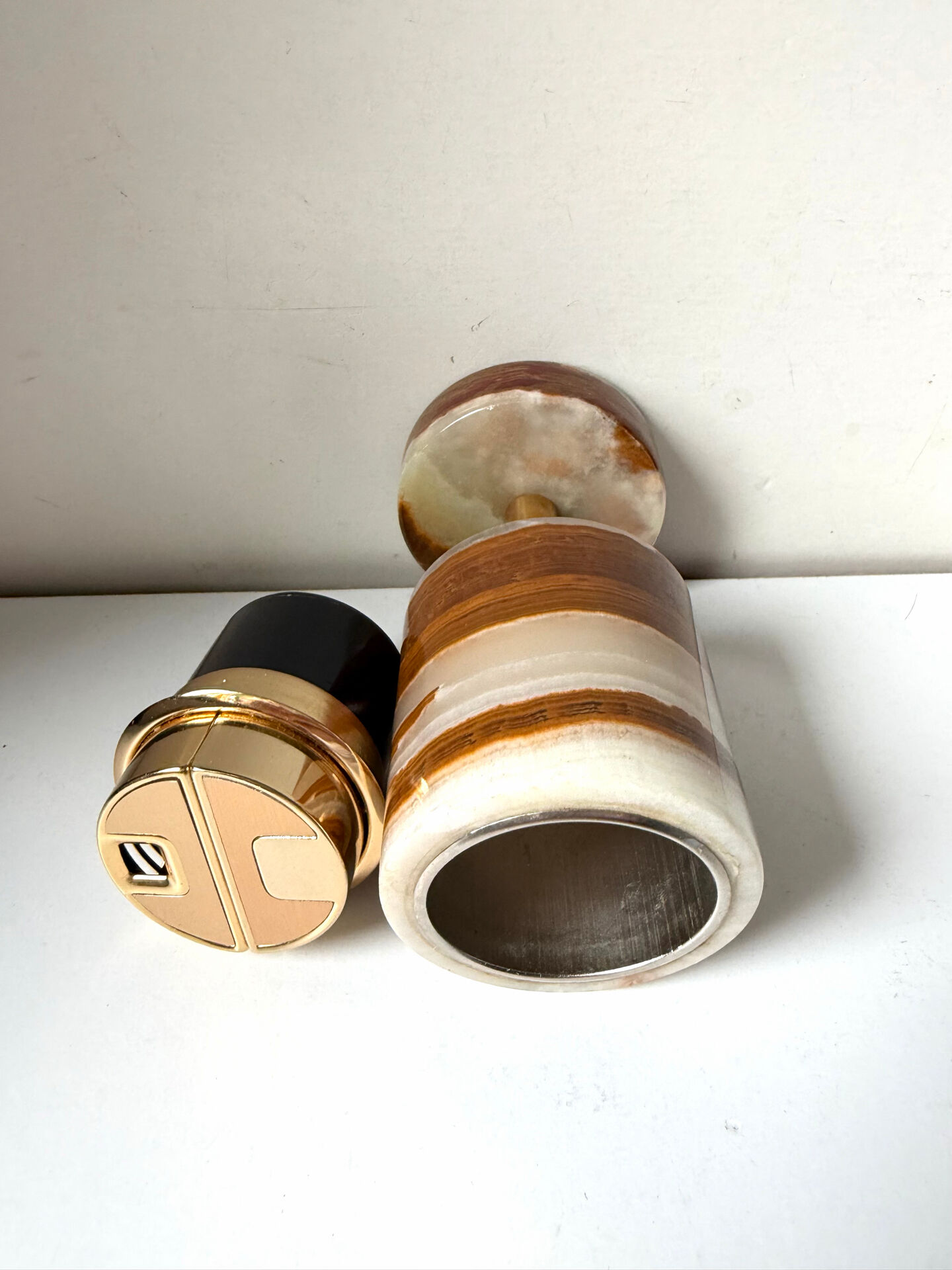 Vintage SAROME Japan Marble Onyx Table Lighter