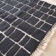 Black Moroccan Checkered Rug - 289 x 200 cm