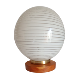Bedside lamp wood and opaline