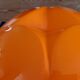 Vintage Putzler pendant lamp in Orange and White Opaline