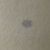 Plateau vintage alpac en fibre de verre et rotin