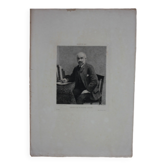 Eau forte originale portrait de Mr Adolphe Jullien 1887