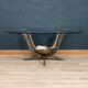 Rare 20thc french dining table by jacques duval brasseur, france c.1970