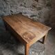 Antique French coffee table, 18th-century cherry farmhouse table with a drawer.