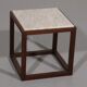 Rare 1970s cubic wenge & marble side tables by Claus Bonderup & Torsten Thorup
