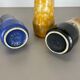 Set of Three Pottery Fat Lava "Supercolor" Vases Made by Scheurich Germany 1970s