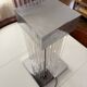 1970s metal lamp with glass rods