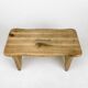 Small 80s slotted pine step bench