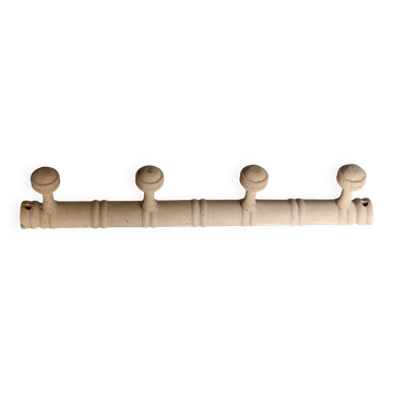 Porte manteau mural vintage en bois brut – Style Art Déco