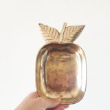 Vintage brass apple trinket bowl