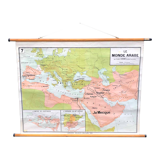 The Arabic World Pull Down Chart or Vintage Poster, 1960s