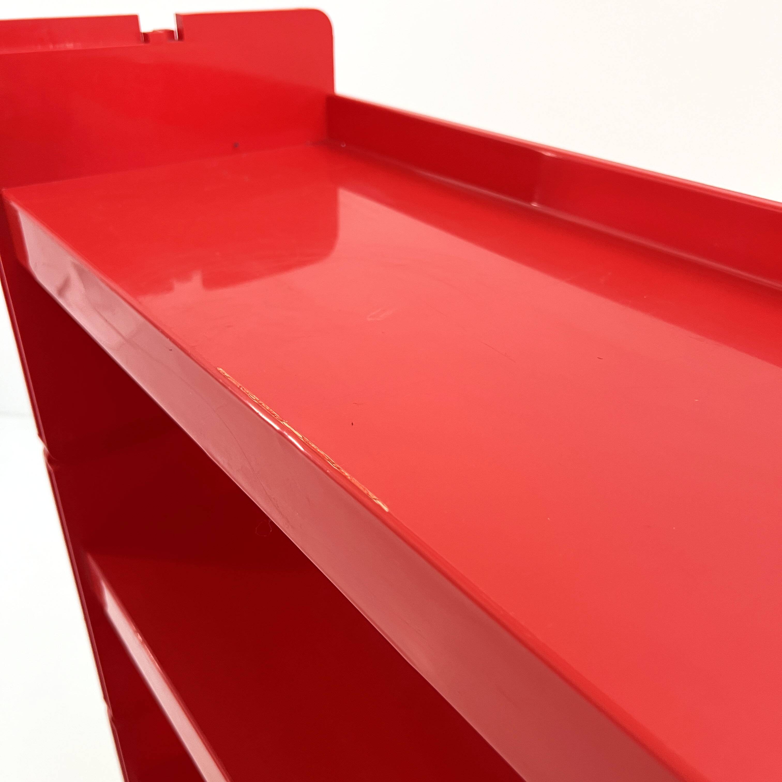 Modular shelf Jeep red by De Pas, D'Urbino & Lomazzi for BBB 1970