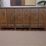 Vintage XL wooden buffet / sideboard / midboard