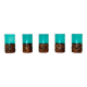 Drinking glasses in green glass and copper in mid-century style by Nanny Still, 1960s, set of 5.