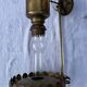 Vintage kerosene lamp copper wall light