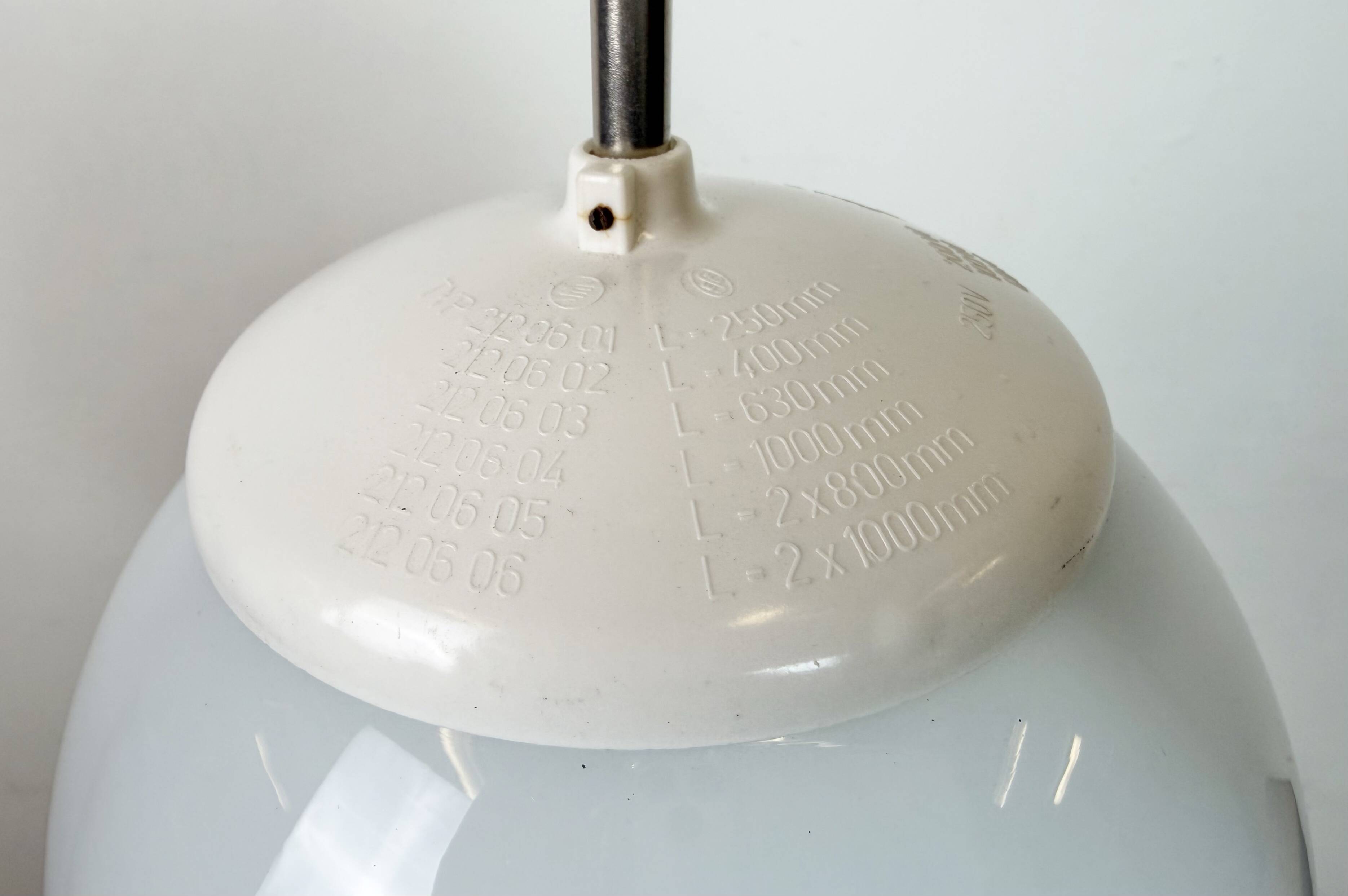 Vintage Chandelier with Milk Glass from Elektrosvit, 1960s