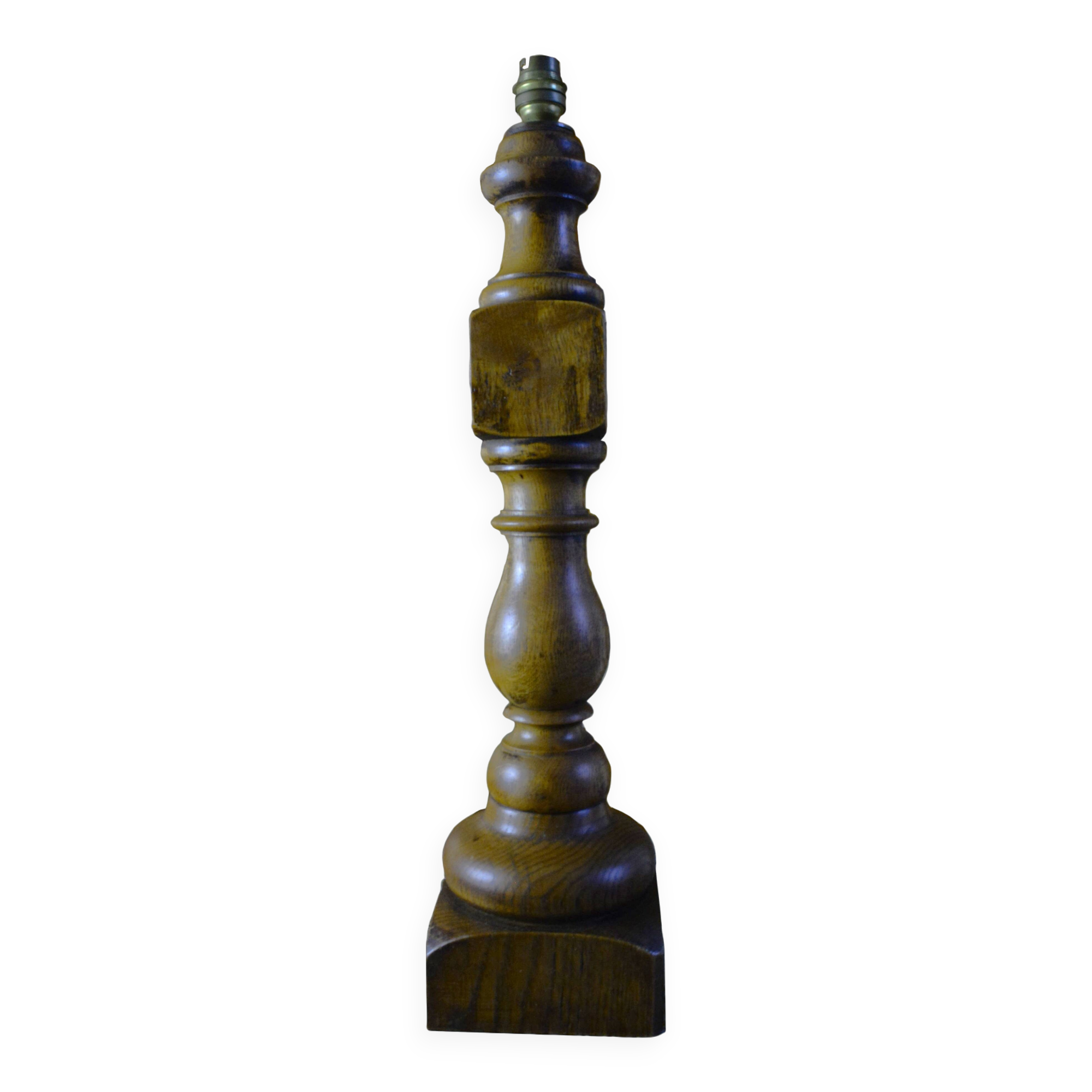Pied de lampe en bois massif