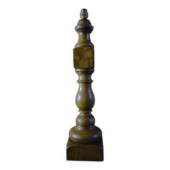 Solid wood lamp base