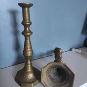 Pairs of Brass Candlesticks, made and cut by hand