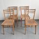 Suite de 4 chaises bistrot Luterma 1950 vintage