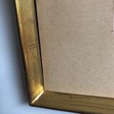 Framed watercolor seaside house