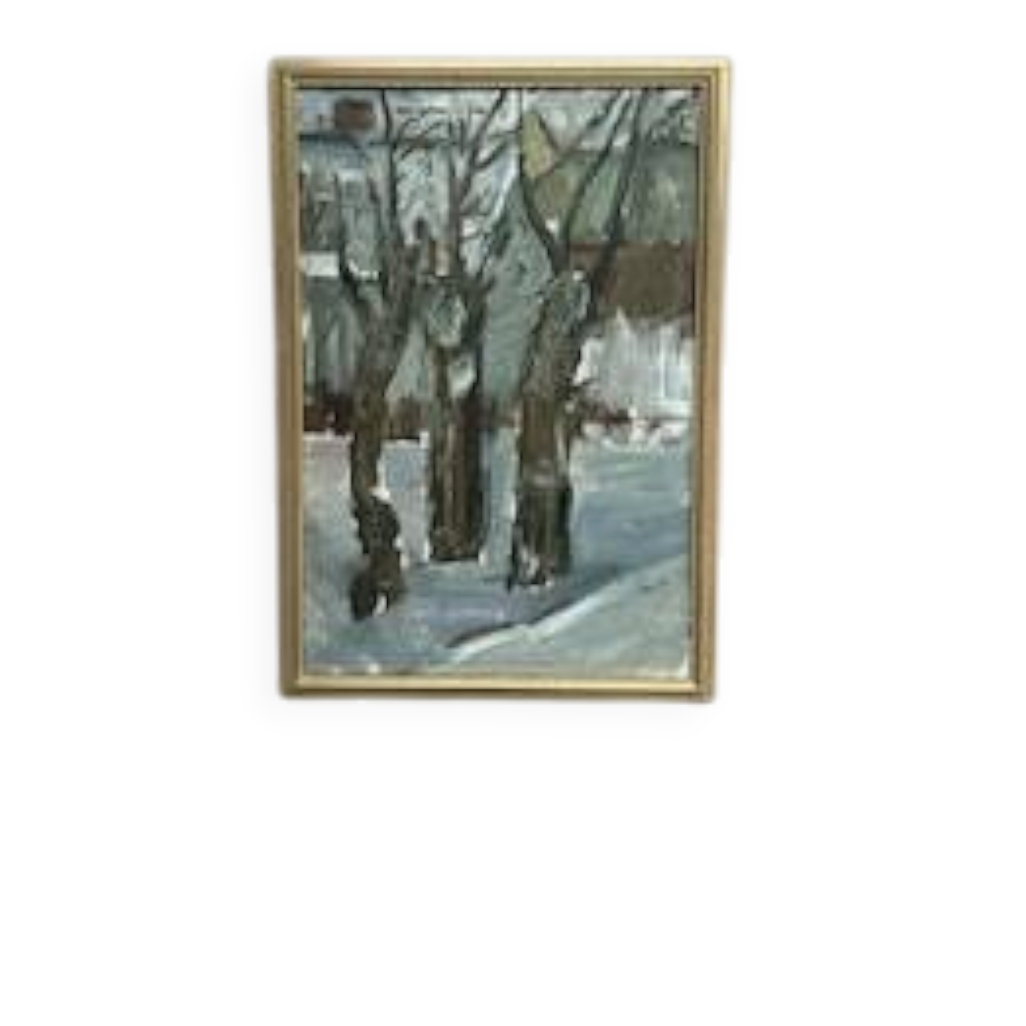 Swedish Oil on Canvas – “Winter Forest” – Signed – Vintage & Framed