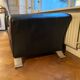Rolf Benz 2-seater black leather sofa, Germany, 1980s