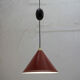 Danish conical hanging lamp goes up and down 1960's