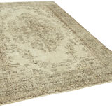 Hand-knotted unique turkish beige rug 200 cm x 300 cm
