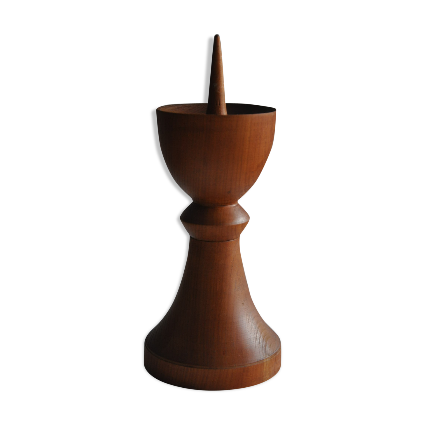 Teak vintage candlestick