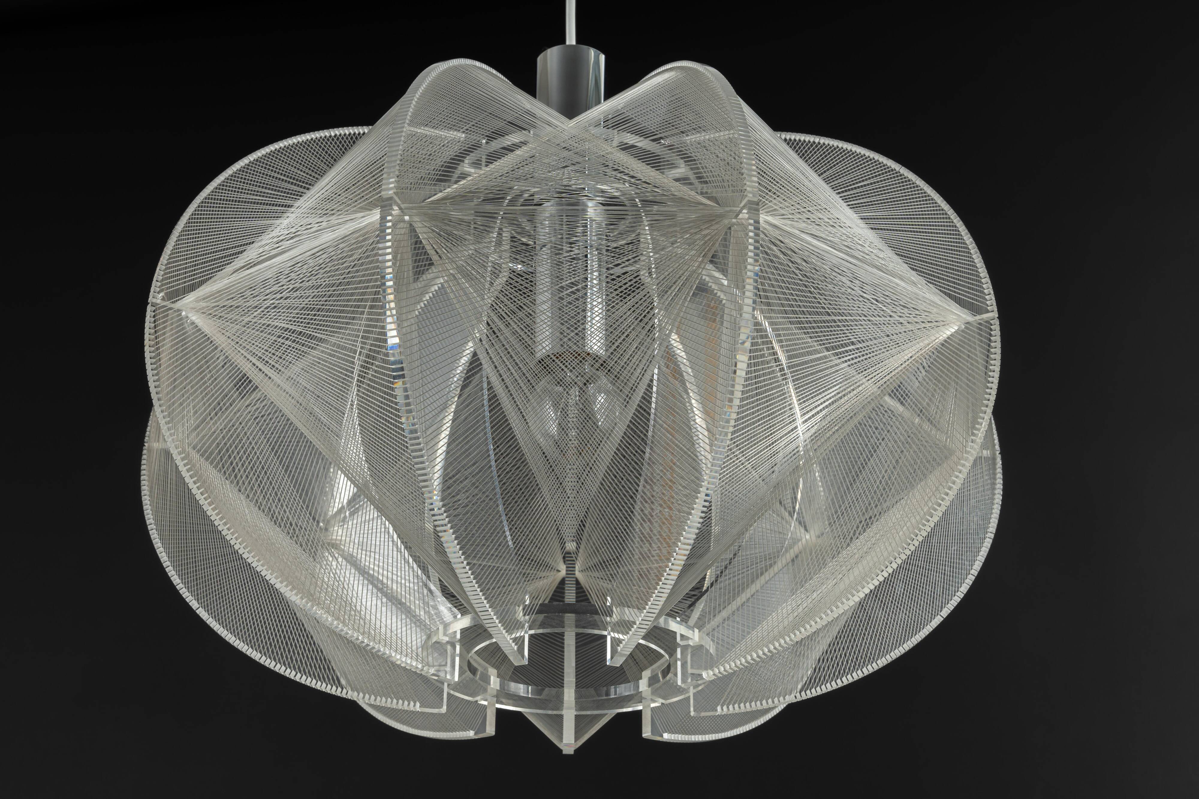 Paul Secon for Sompex - Clear wire suspension, Germany, 1970s