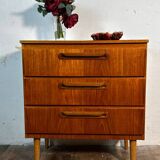 Mid century retro vintage teak chest of drawers 1960