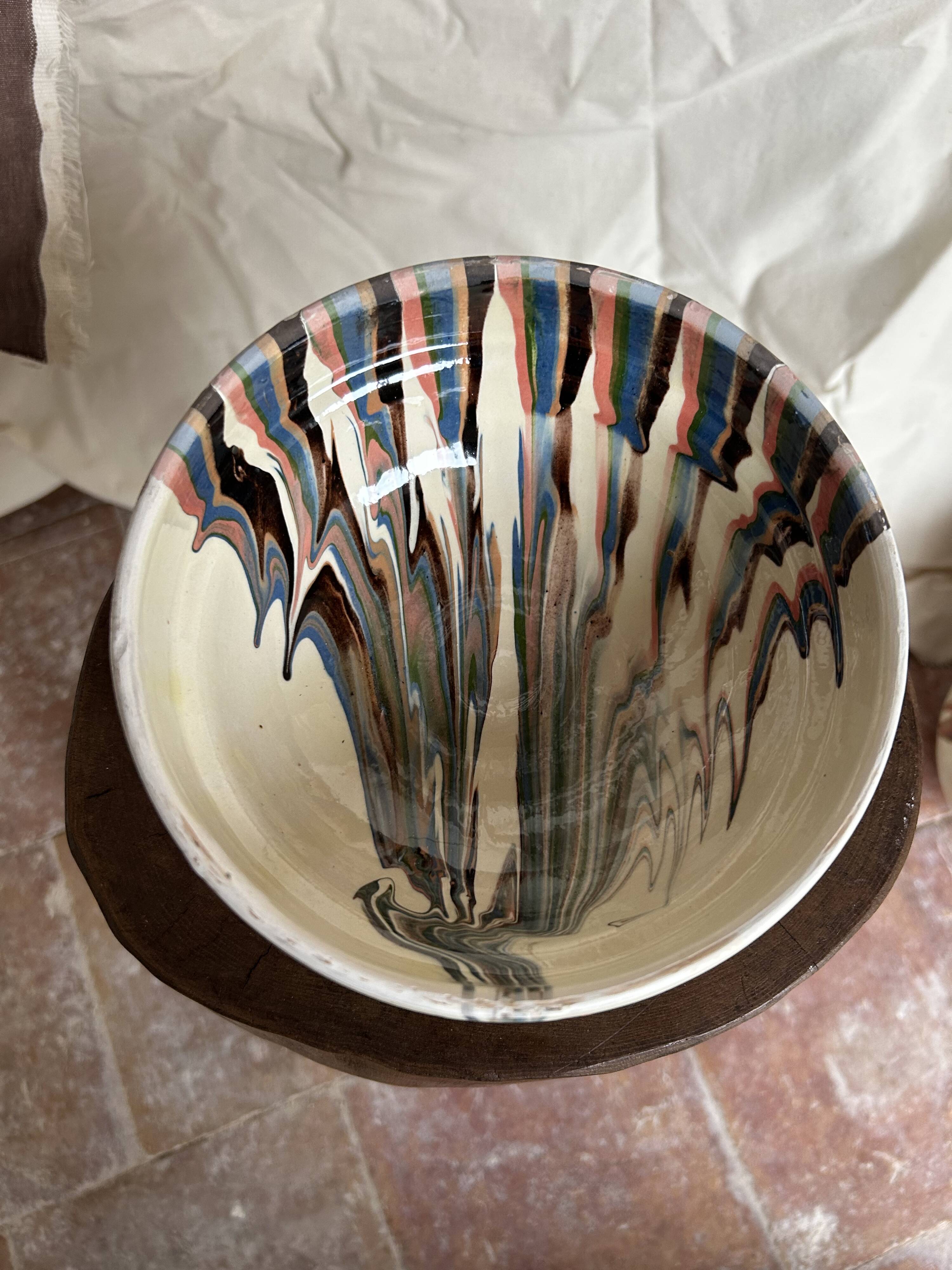 Painted terracotta bowl