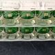 6 stemmed cups in emerald green, Cavalier Luminarc France