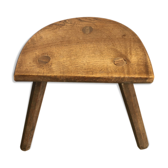 Rustic three-foot wooden stool