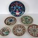 6 assiettes murales turques vintages