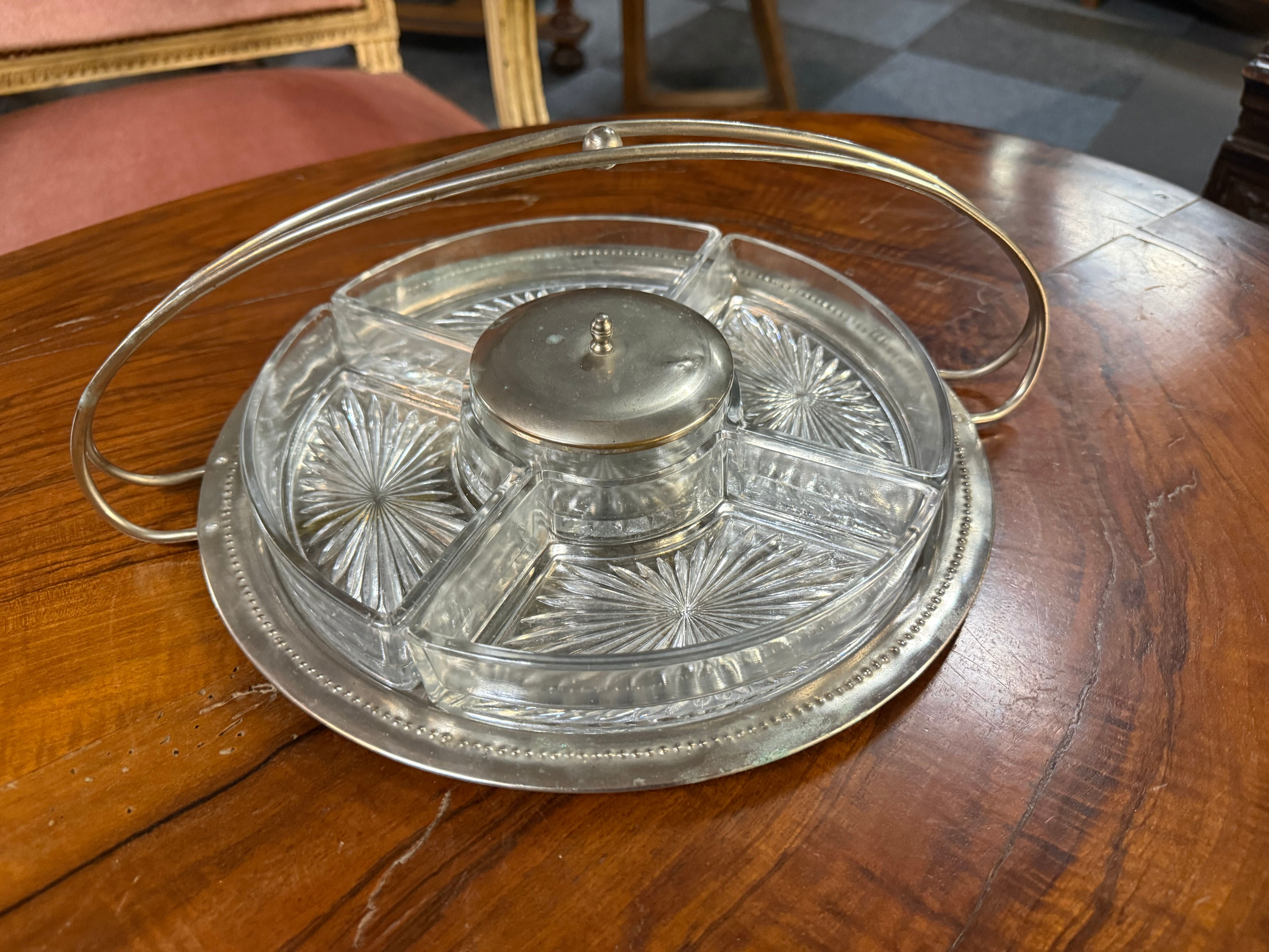 Silver-plated aperitif server