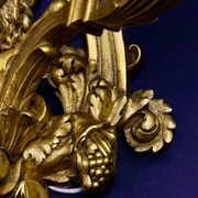 A pair of important gilt bronze wall sconces, Louis XVI style, 19th century.