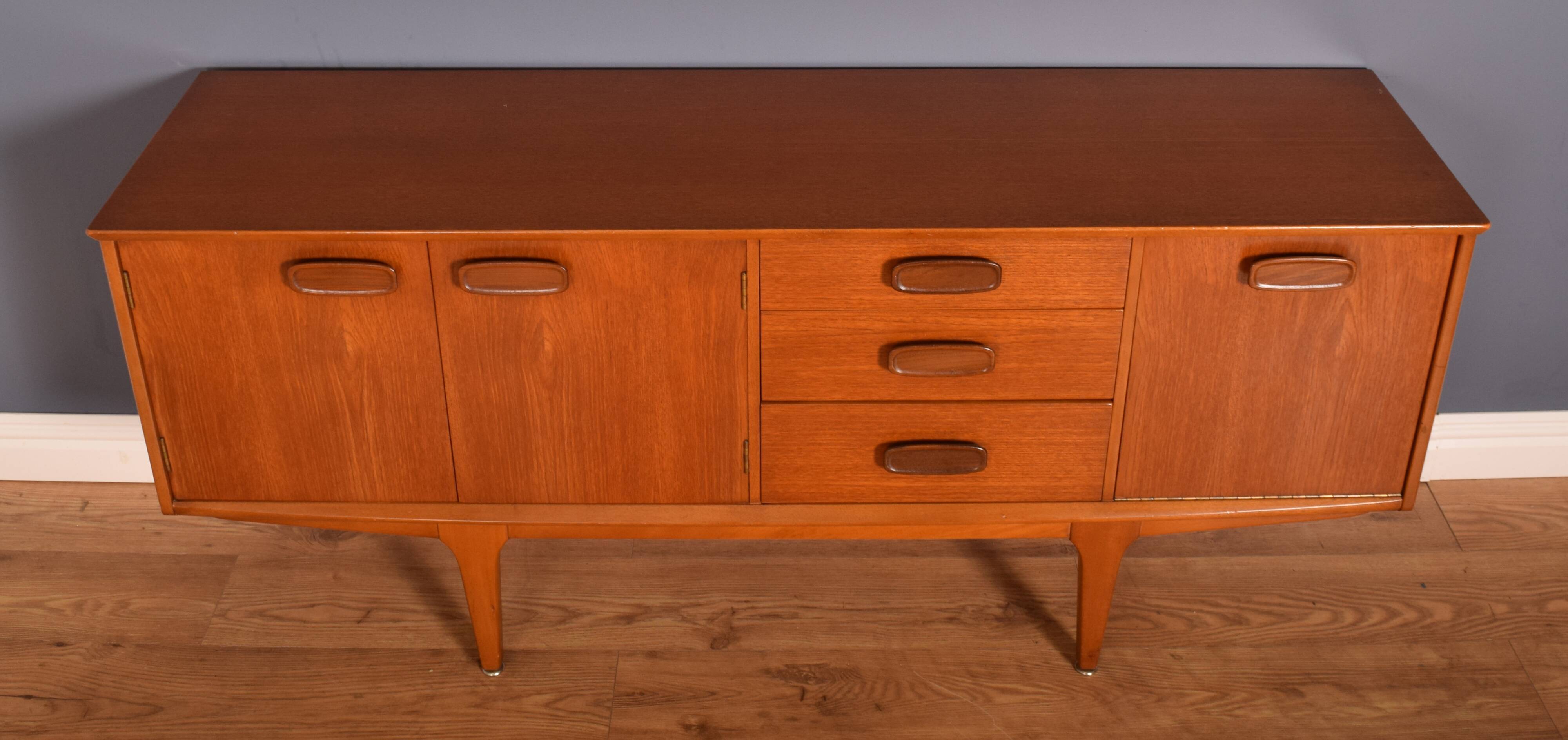 Restored Teak 1960s Retro Long Sideboard By Jentique