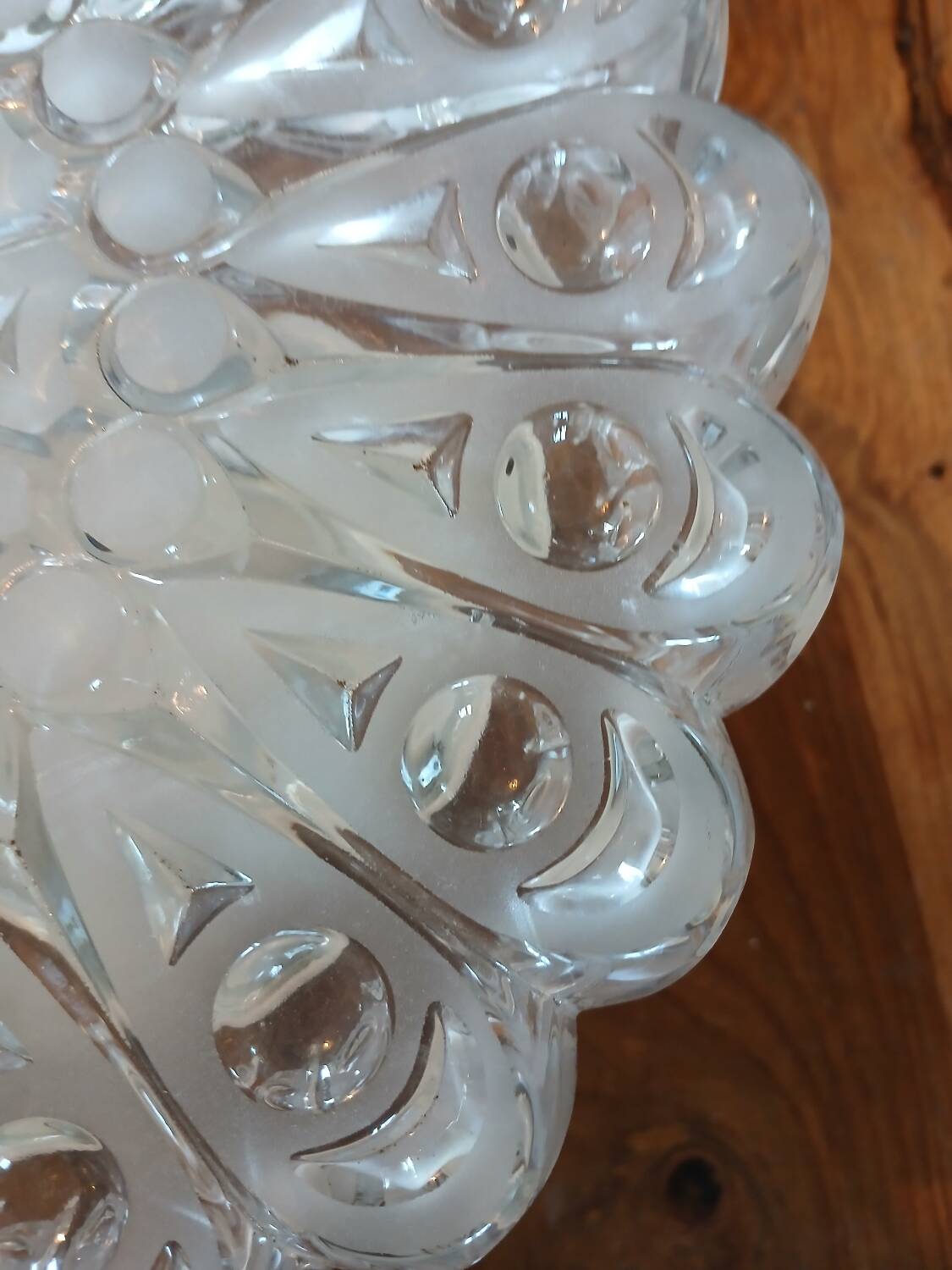 Large vintage glass ceiling light