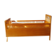 Wooden bed and vintage rattan