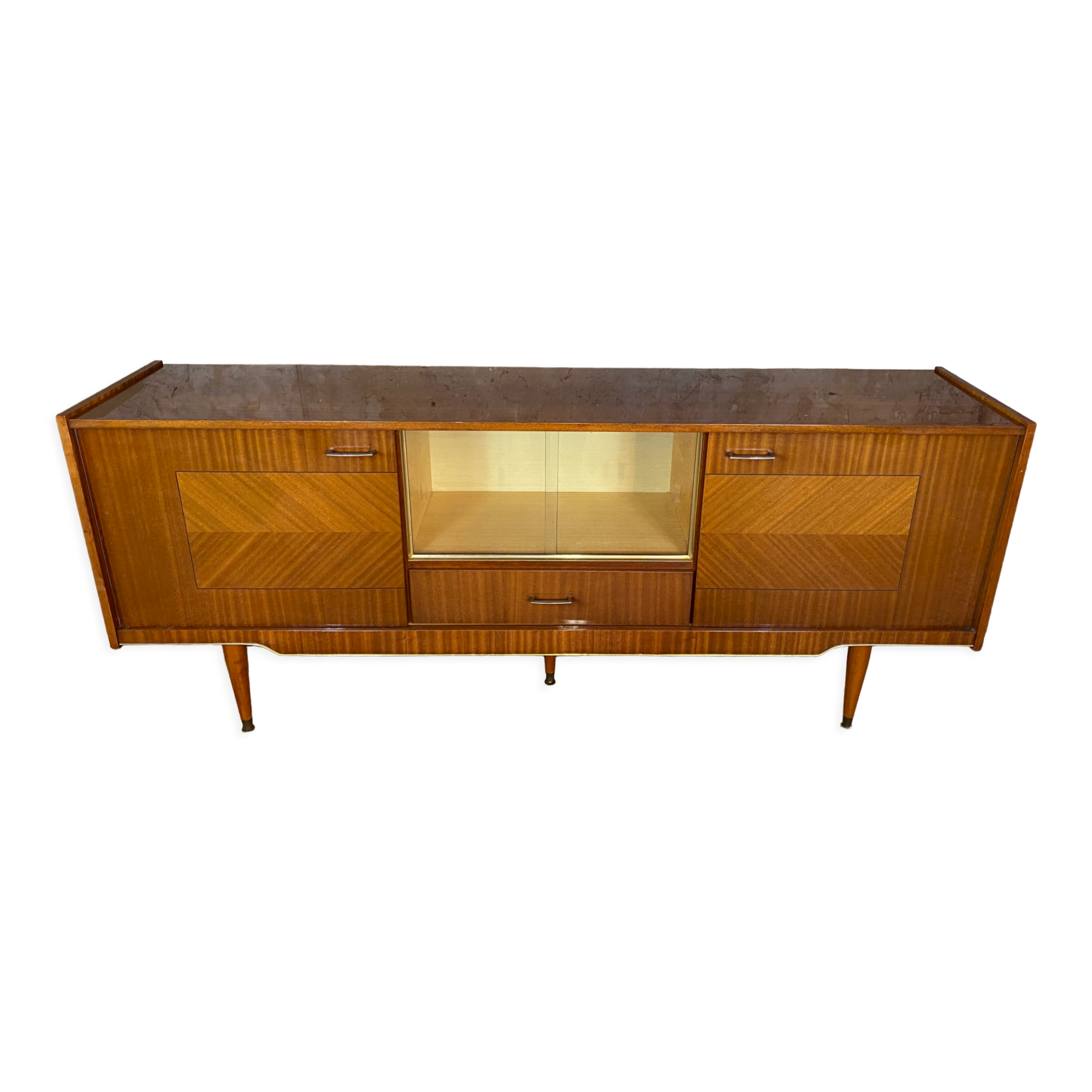 Vintage sideboard in varnished wood