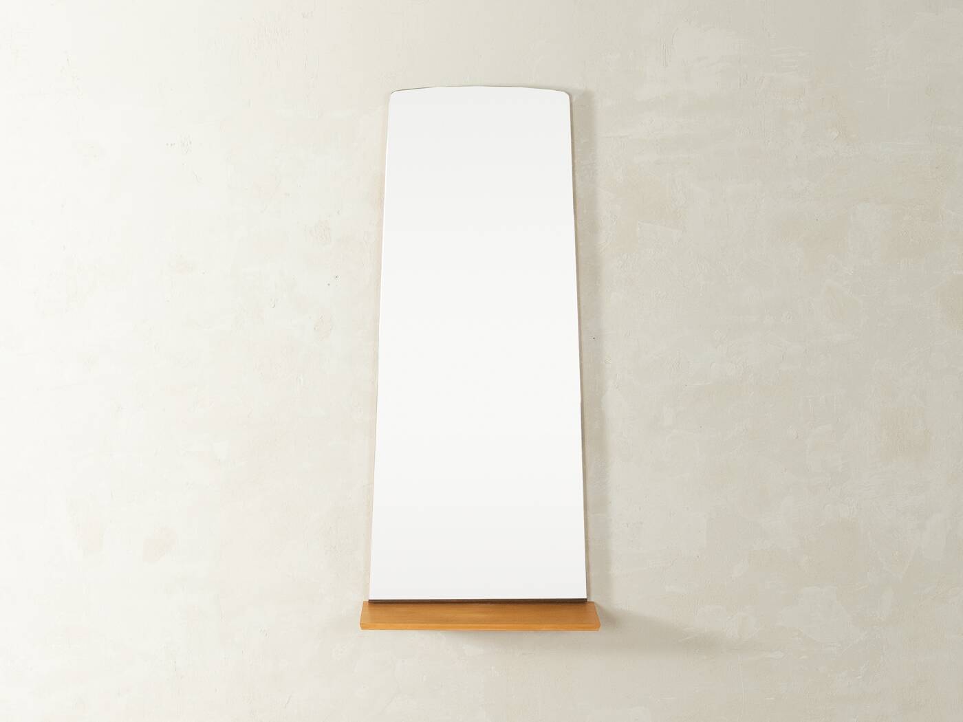 Simple vintage wall mirror with shelf