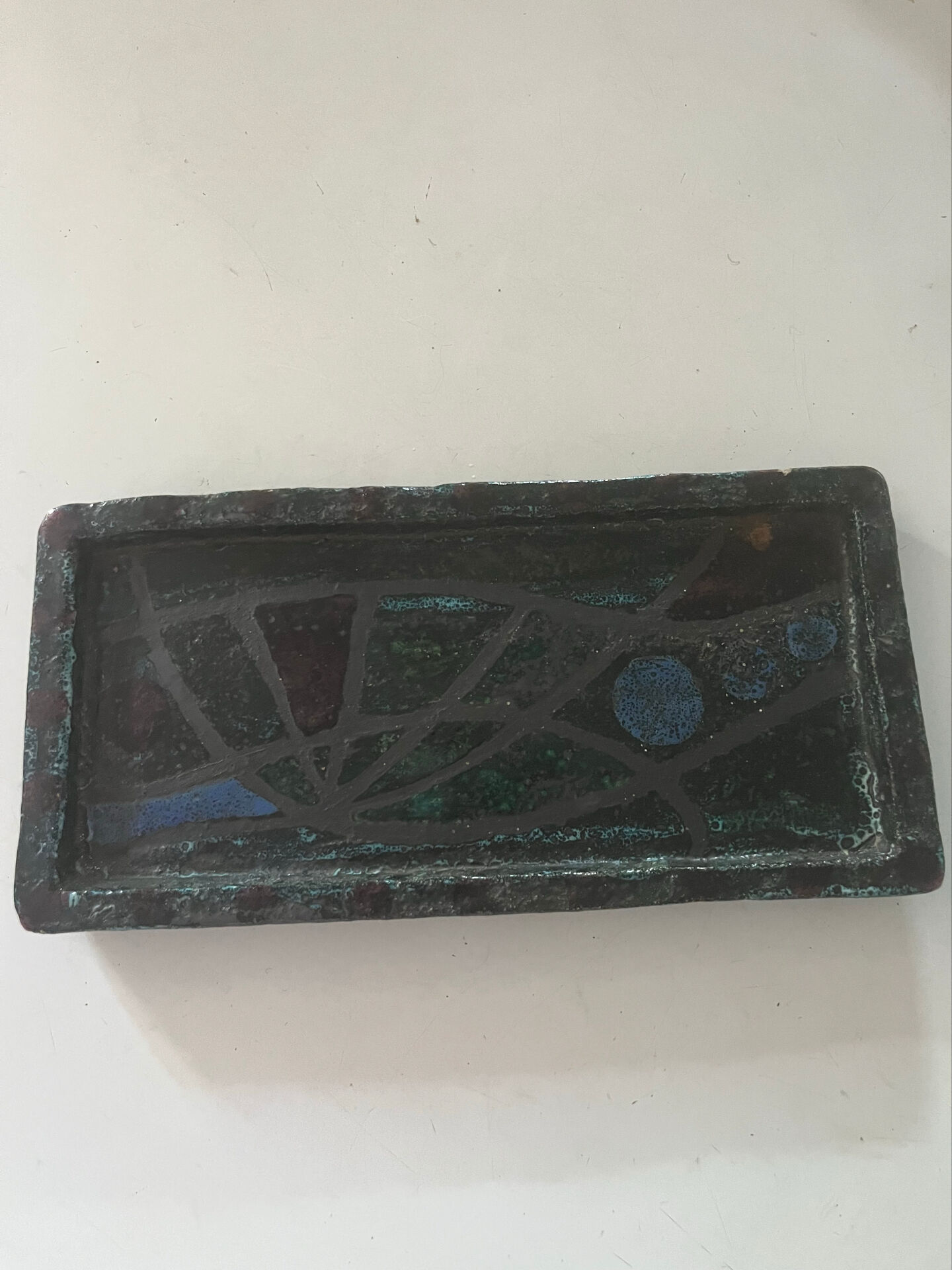 Vintage ceramic plate signed L. Y Bonnet Hyères