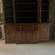 Library, glass-fronted mahogany cabinet