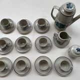 Vintage Bavaria coffee service – porcelain – blue flowers – 24 pieces – 70s